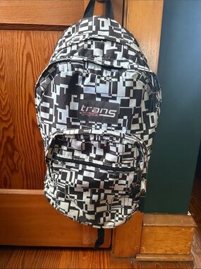 Black & White Geo Print Backpack